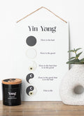 30cm Yin Yang Hanging Metal Sign | One Colour-Image 1