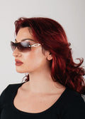 90s Wrap Anastacia Sunglasses | Gold-Image 2