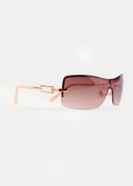 90s Wrap Anastacia Sunglasses | Gold-Image 3