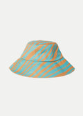 Adi - Hemp Wide Brim Bucket Hat | Blue Stripe-Image 1