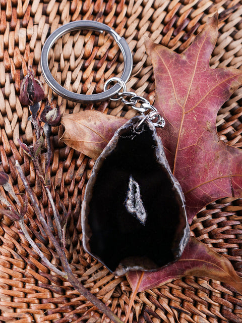Agate Slice Keyring