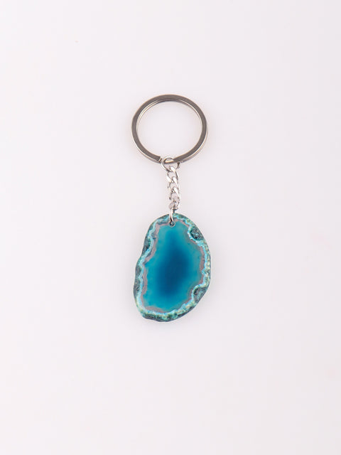 Agate Slice Keyring