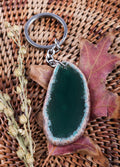 Agate Slice Keyring | Green-Image 1