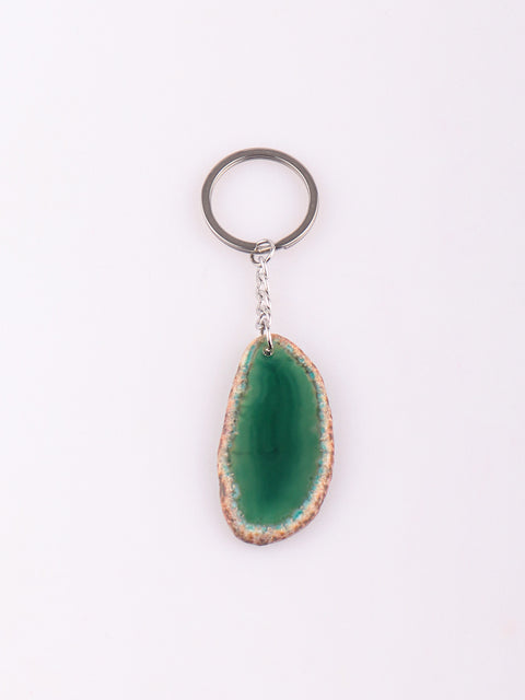 Agate Slice Keyring