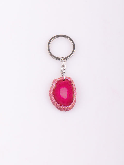 Agate Slice Keyring