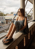 Amelie Check - Organic Midi Dress | Multi-Image 6