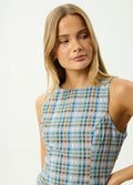 Amelie Check - Organic Mini Dress | Multi-Image 5