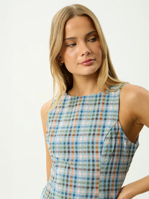 Amelie Check - Organic Mini Dress