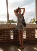 Amelie Check - Organic Mini Dress | Multi-Image 6