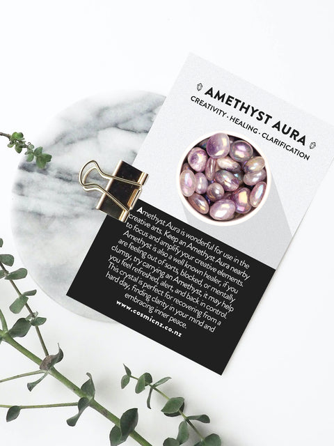 Amethyst Aura - Tumbled