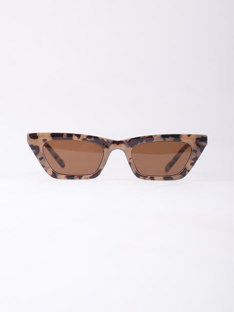 Angular Slim Cateye Sunglasses