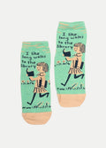 Ankle Socks - I Like Long Walks to the Library | Green-Image 1
