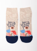 Ankle Socks - Lil' Friend Family | Beige-Image 1