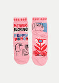 Ankle Socks - MF'in Puppy Power | Pink-Image 1