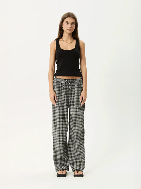 Asta - Seersucker Wide Leg Pant
