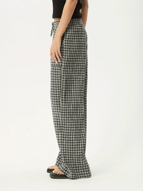 Asta - Seersucker Wide Leg Pant
