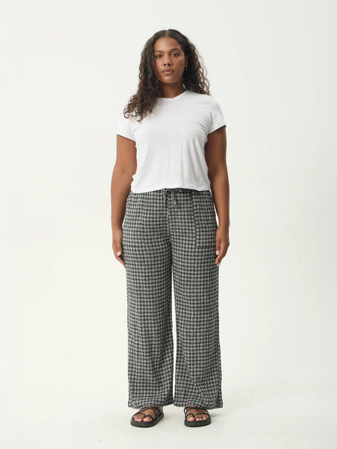 Asta - Seersucker Wide Leg Pant