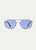 Aviator Retro Square Sunglasses | Silver-Image 1