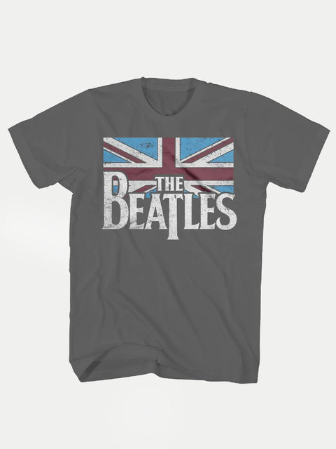 Beatles - Distressed British Flag T-Shirt