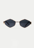 Angular Metal Festival Sunglasses | Gold/Black-Image 1