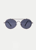 Unisex Steampunk Folding Sunglasses | Silver/Black-Image 1