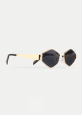 Angular Metal Festival Sunglasses | Gold/Black-Image 3