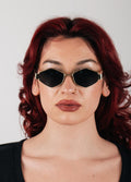 Angular Metal Festival Sunglasses | Gold/Black-Image 6