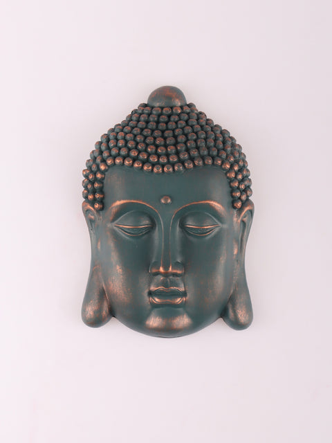 Blue Buddha Head Plaque