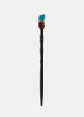 Blue Howlite Gemstone Hairpin | Black wood-Image 1