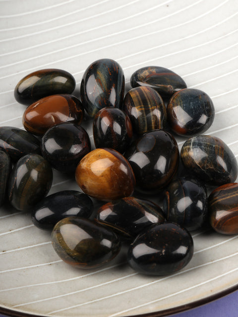 Blue Tigers Eye - Tumbled