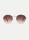 Brandon Wireframe Sunglasses | Gold-Brown-Image 1