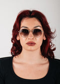 Brandon Wireframe Sunglasses | Gold-Brown-Image 4