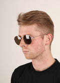 Brandon Wireframe Sunglasses | Gold-Brown-Image 5