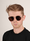 Brandon Wireframe Sunglasses | Gold-Brown-Image 6