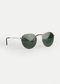 Brandon Wireframe Sunglasses | Gold-Green-Image 2