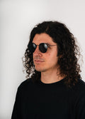 Brandon Wireframe Sunglasses | Matte Black-Image 3