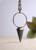 Bronze Ring Pendant - Bloodstone | bloodstone-Image 1