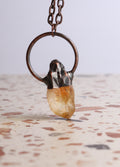 Bronze Ring Pendant | Citrine-Image 1