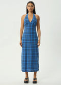 Camden - Hemp Seersucker Maxi Dress | Marina Check-Image 1