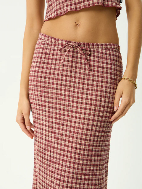 Capricorn - Hemp Seersucker Maxi Skirt
