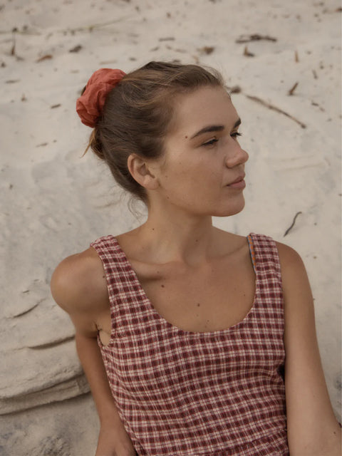 Capricorn - Hemp Seersucker Midi Dress