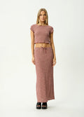 Capricorn - Hemp Seersucker Top | Burgundy Beige Stripe-Image 6