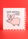 Card - Happy Birthday Babe | One Colour-Image 1