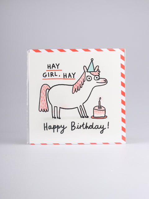 Card - Hay Girl, Hay