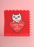 Card - I hate you the least | One Colour-Image 1