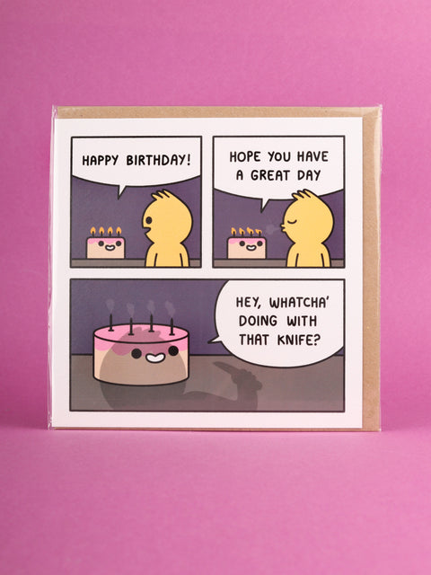 Card - Watcha doing with that knife