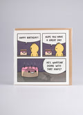 Card - Watcha doing with that knife | One Colour-Image 2