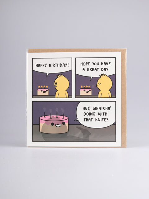 Card - Watcha doing with that knife