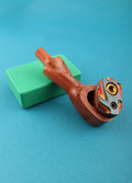 Carved Cap Wood Pipe | One Colour-Image 1