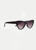 Cateye Heart Lense Sunglasses | Black-Image 2
